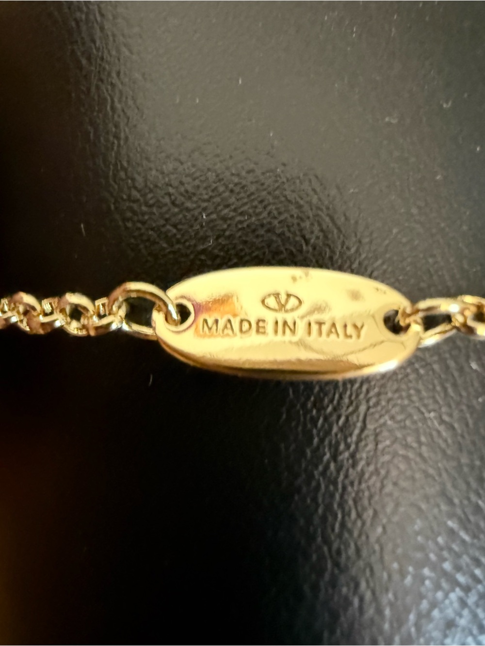 Valentino Gold Crystal Logo Link Bracelet - Clear & Gold - Picture 2 of 3